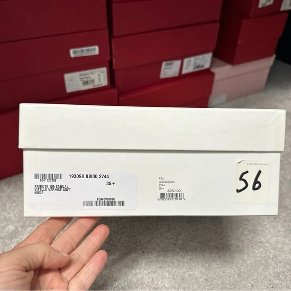 YSL Yves Saint Laurent Tribute Patent T-Strap Platform Sandal Size 35.5 (EU) - Picture 7 of 16